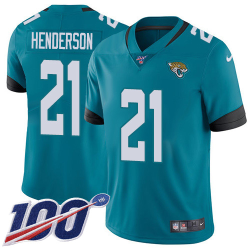 Jacksonville Jaguars #21 C.J. Henderson Teal Green Alternate Youth Stitched NFL 100th Season Vapor Untouchable Limited Jersey->youth nfl jersey->Youth Jersey